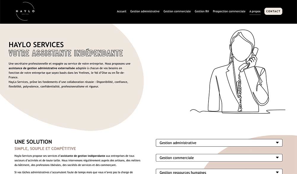 Création de site internet pour une assistante administrative externalisée