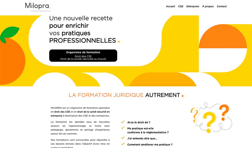 Création de site internet pour un organisme de formation