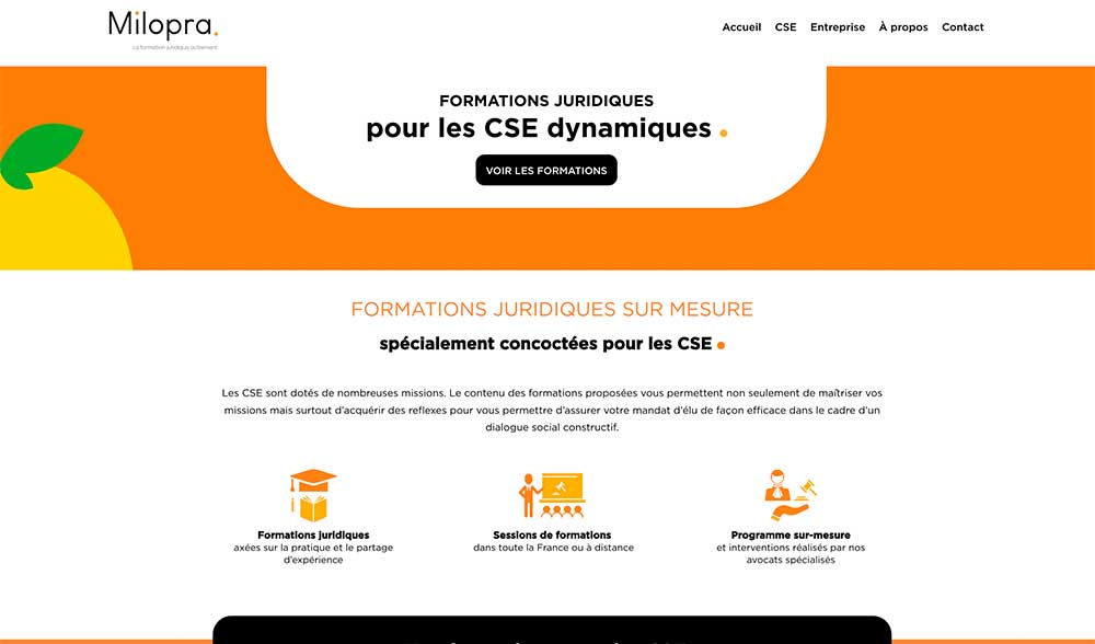 Création de site internet pour un organisme de formation