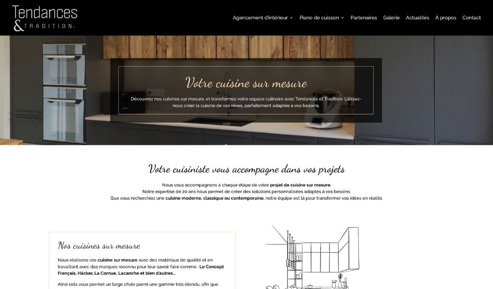 Création site internet agencement intérieur Val d'Oise 95