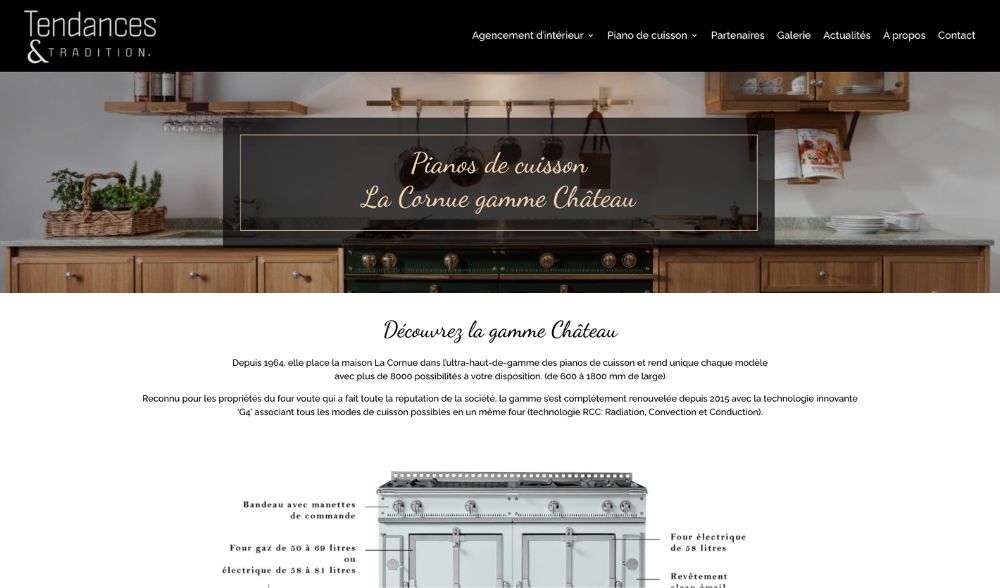 Création site internet agencement intérieur Val d'Oise 95
