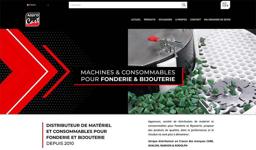 Création d'un catalogue en ligne avec demande de devis - capture 1