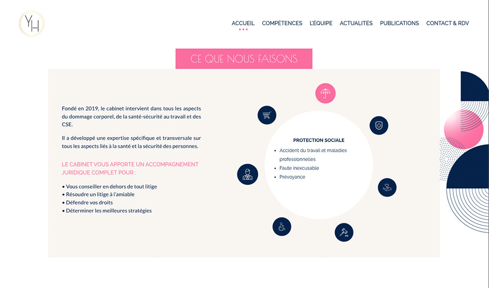 Création site internet pour un cabinet d'avocats à Paris