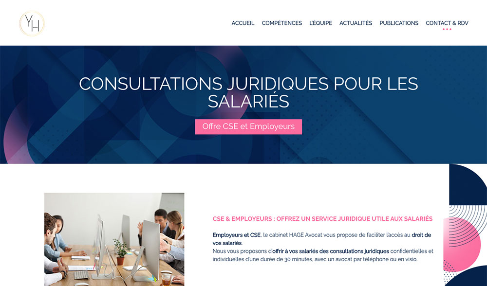 Création site internet pour un cabinet d'avocats à Paris