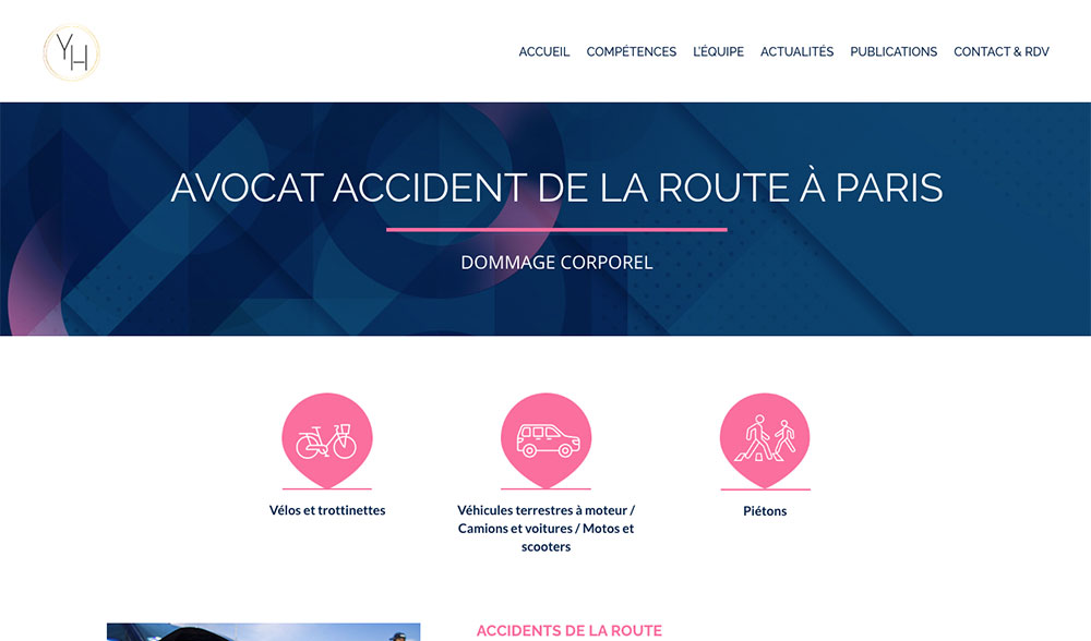 Création site internet pour un cabinet d'avocats à Paris