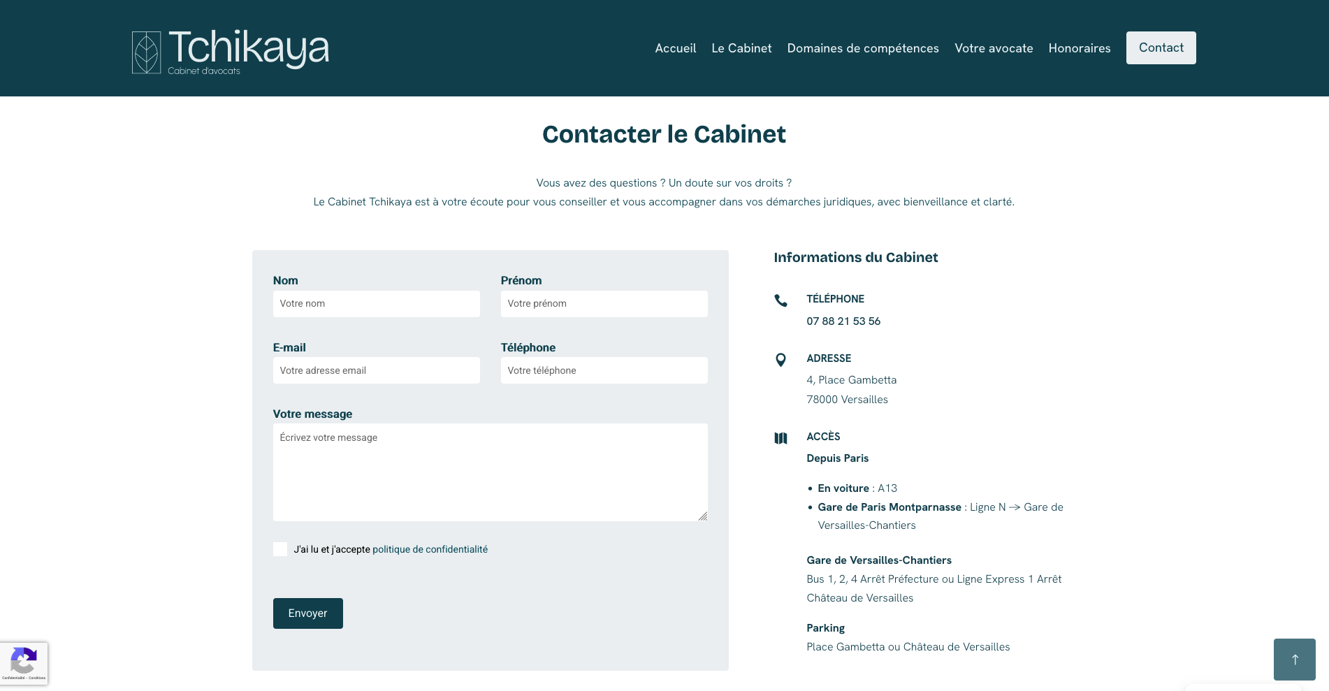 Création site internet pour un cabinet d'avocats à Paris