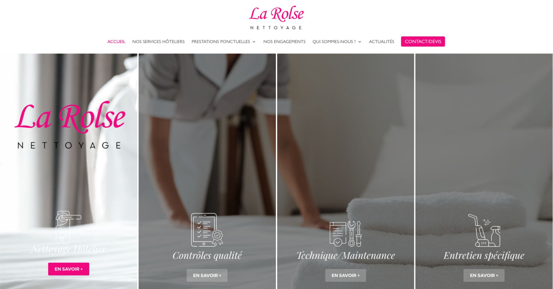 Création site internet pour societe nettoyage hotels à Paris