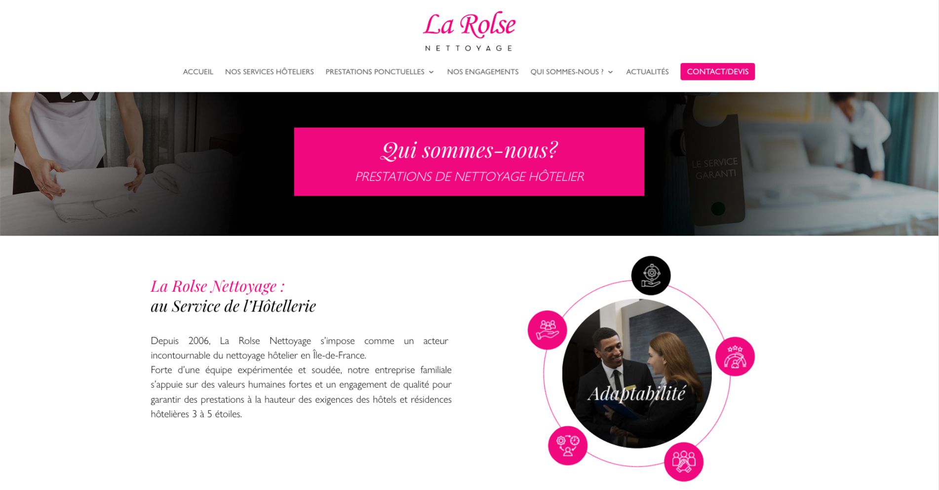 refonte site web société de nettoyage hôtelier 75