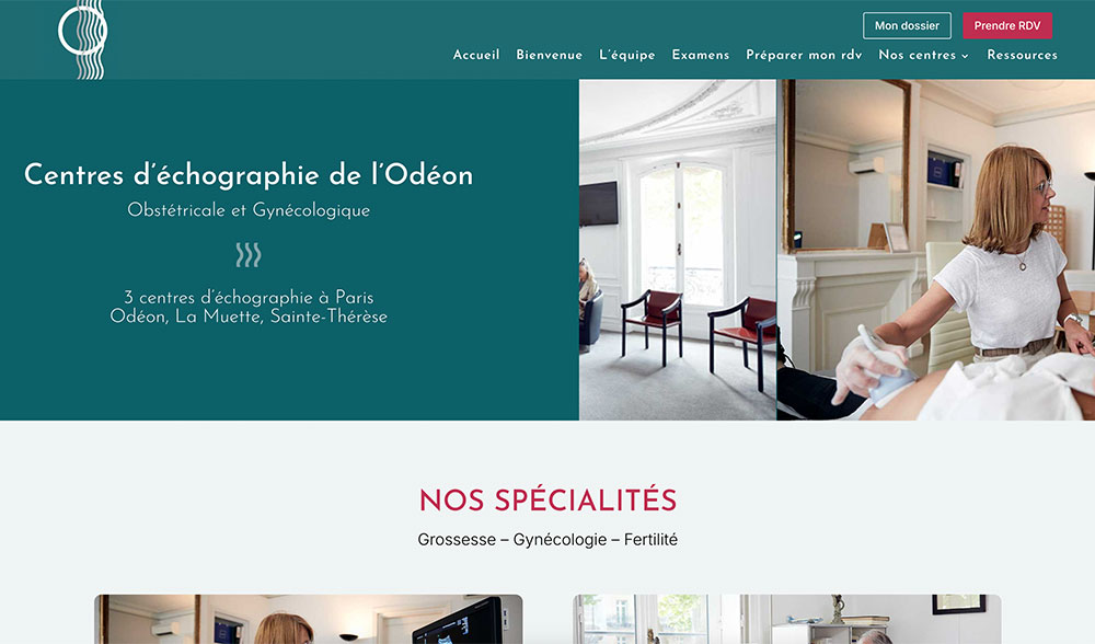 Création site internet pour un centre d'échographie à Paris