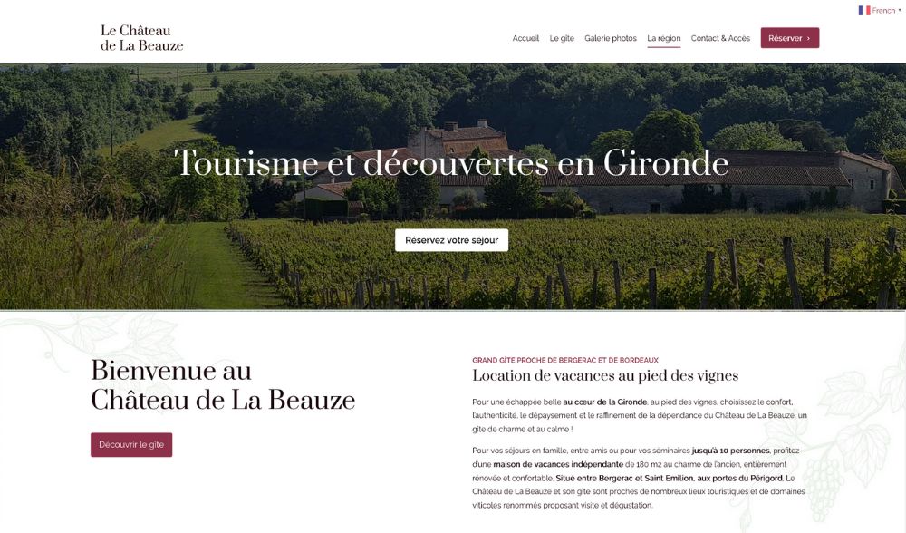 Chateau de la beauze Accueil