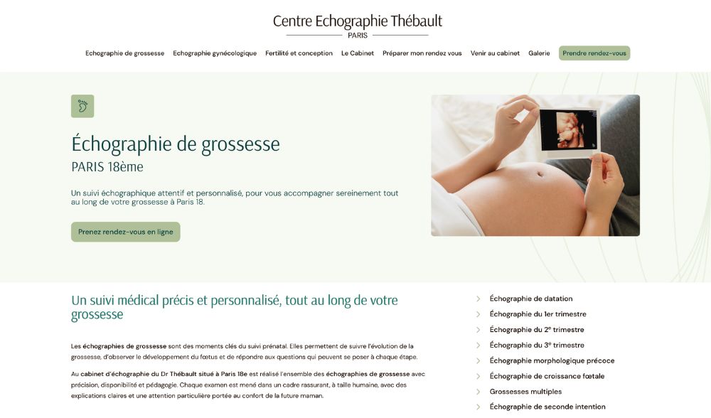 échographie de grossesse du centre échographie Thébault