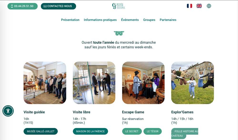 Refonte site web d'un musée dans l'Oise