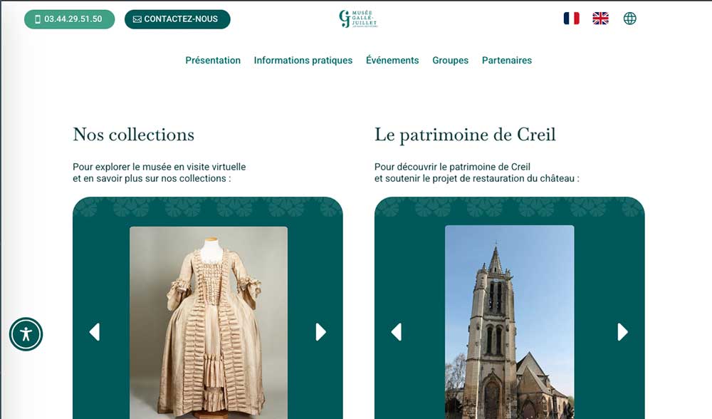 Websdesign site musée 60