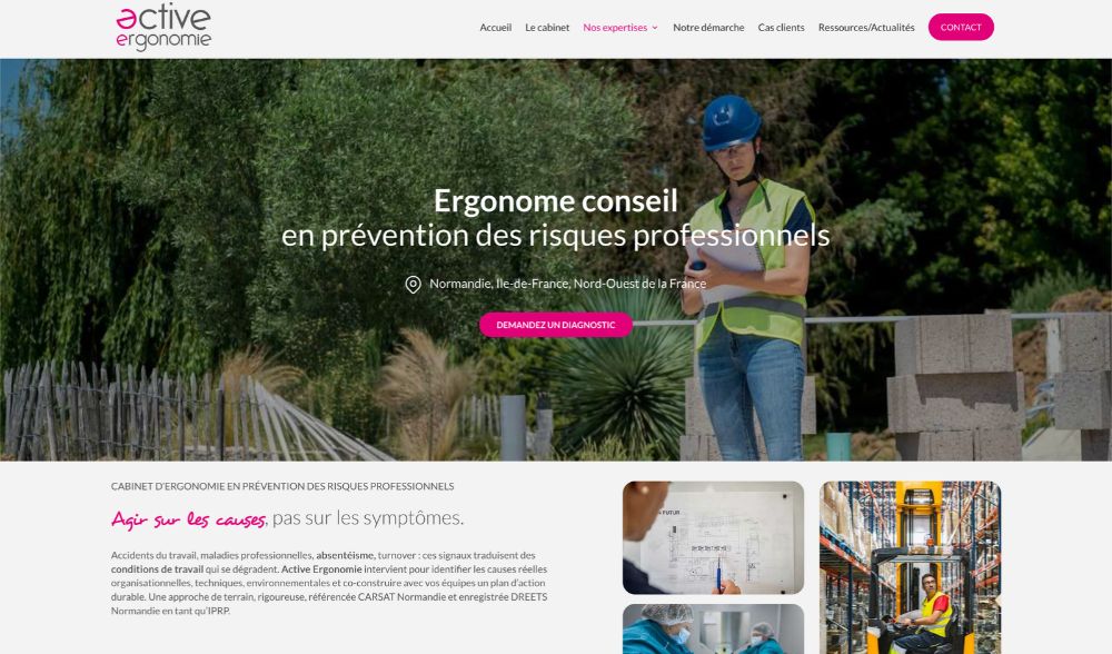 création site internet cabinet ergonomie idf