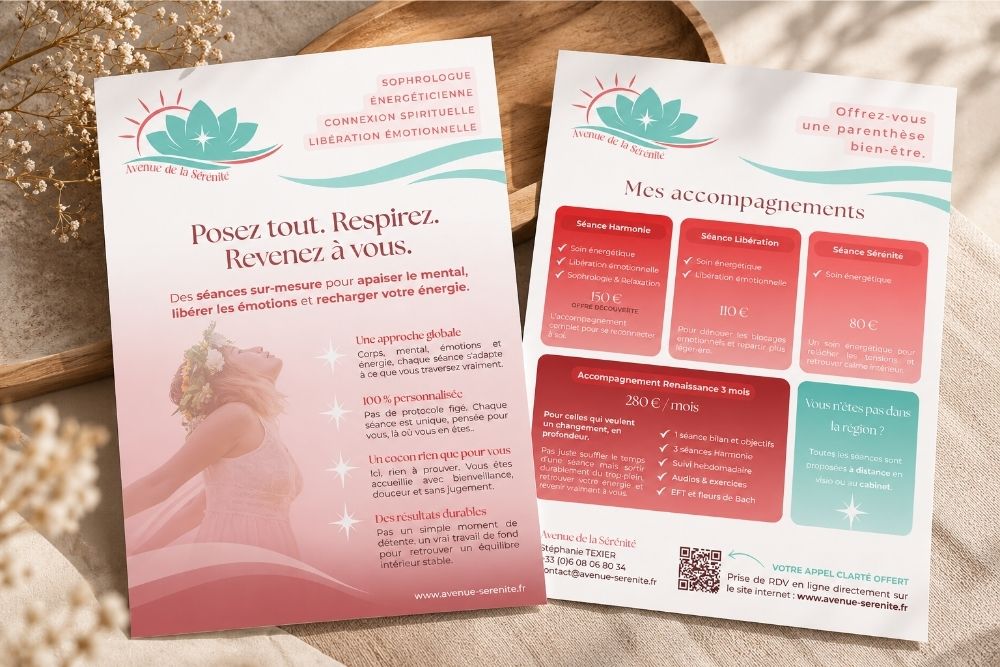 Création flyer bien etre val d'Oise
