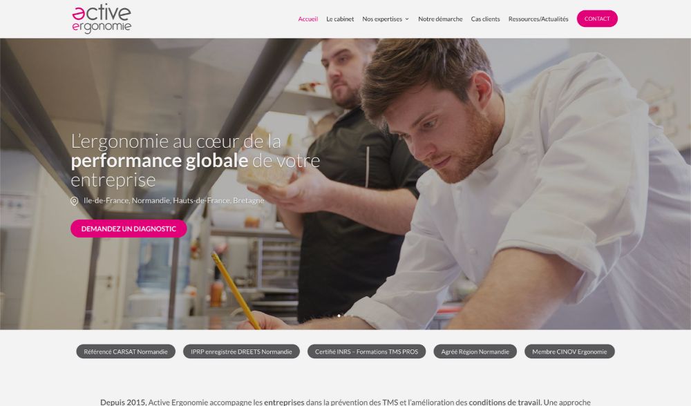 site internet entreprise ergonomie